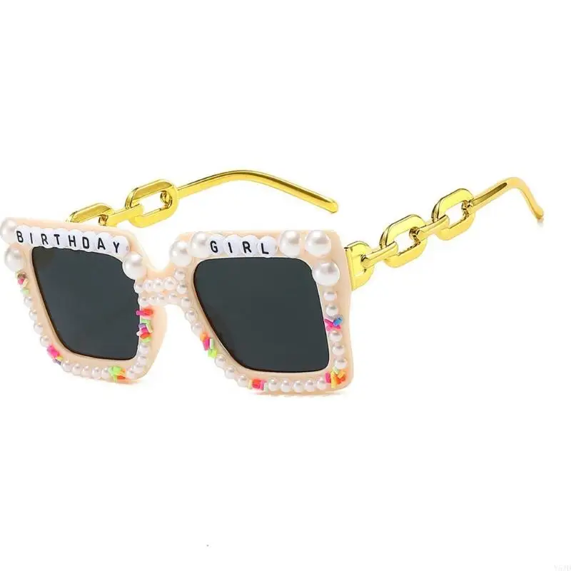 Y5JD polarizzati occhiali da sole oversize sfumature oversize Lens Vintage per Birthday Girl Fashion Accessory