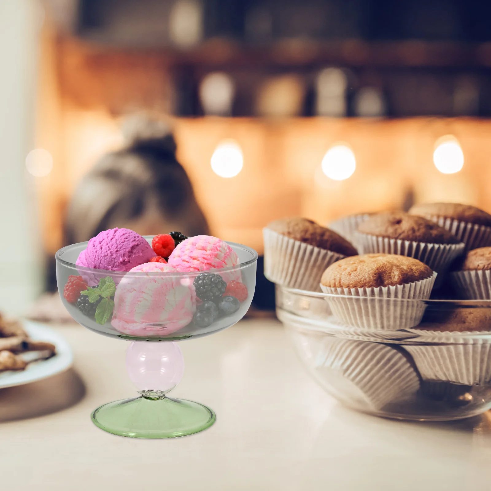 

Multi- Dessert Cup Exquisite High Base Ice Cream Bowl for Dessert Pudding Fruit Salad Wine Cocktail Serving Elegant