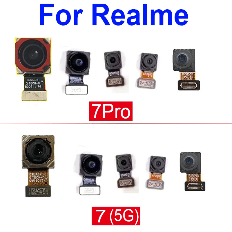 

For Realme 7 5G 7 Pro Rear Front Camera Module Mini Front Selfie Facing Back Main Camera Flex Cable Reapir Spare Parts