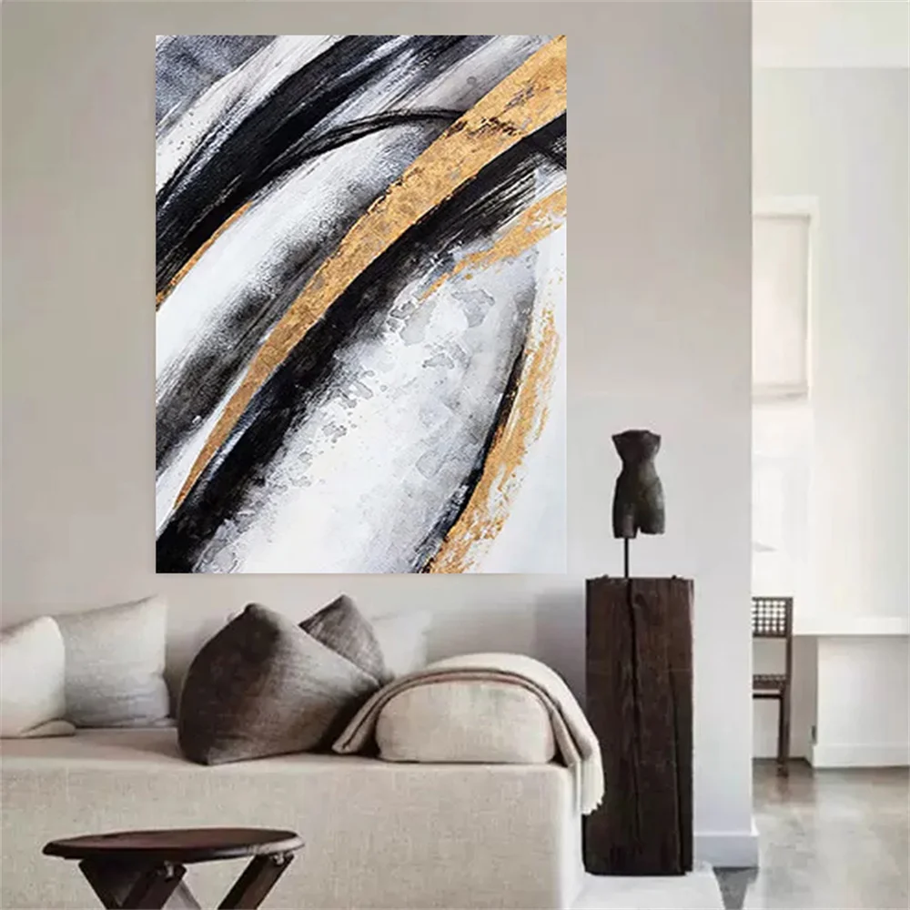 100% Handmade Wall Pictures Decorate Home Canvas Oil Painting Decor Room Piece Textured Simple Abstract Picture Modern Art Paint