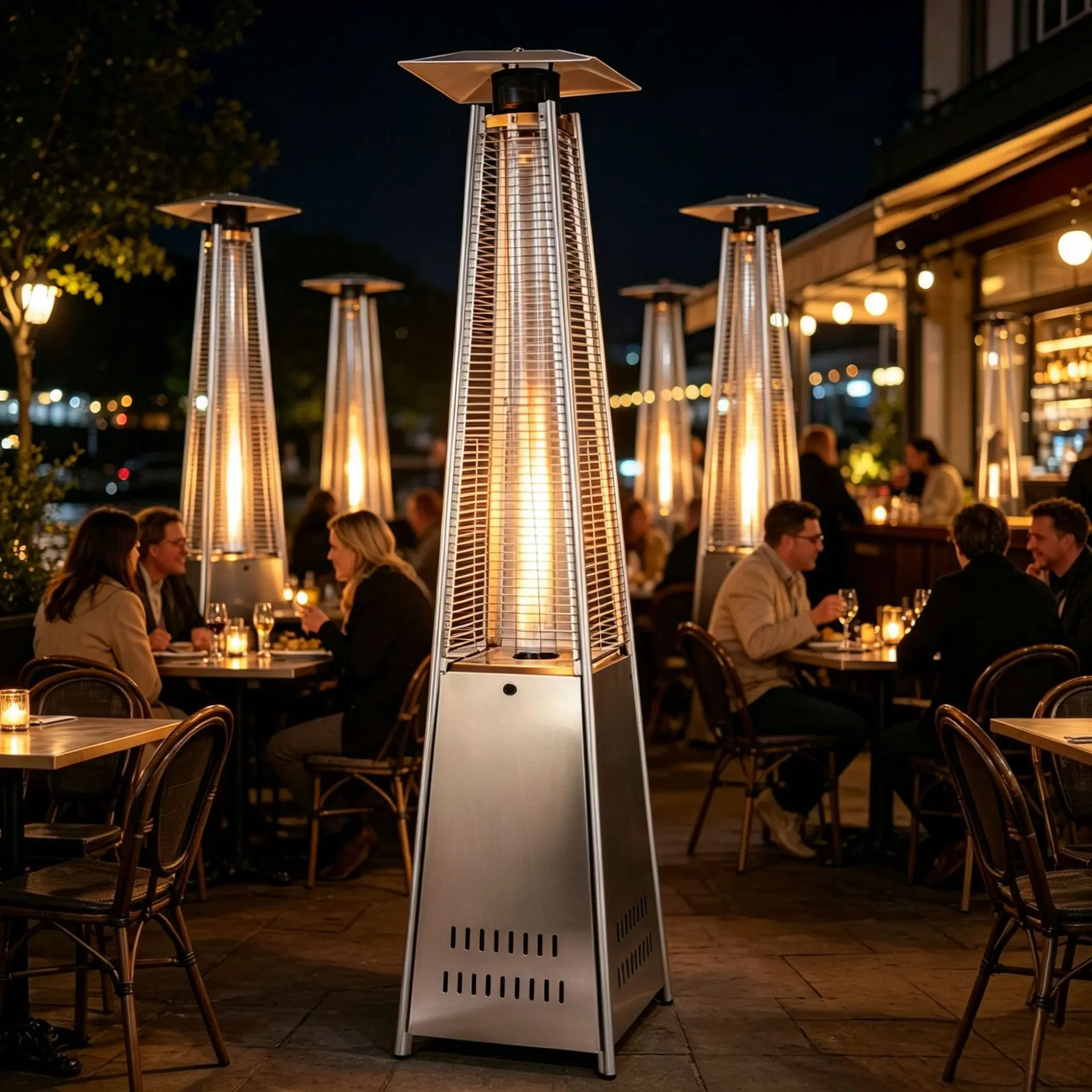 CE Outdoor Garden Terrace Glass Tube Patio Gas Heater Propane Butane Liquefied， Outdoor Heater