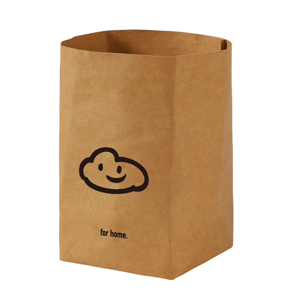 

Washed Kraft Paper Storage Bag Bread Home Household Water proof Tote Packaging Pouch Decorative Bag y Gifts Children