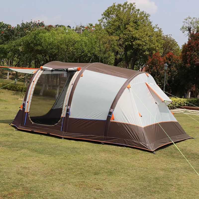 Factory wholesale 5-8 10 Waterproof Persons Family Camping Travelling Hiking Automatic Inflatable Tunnel Outdoor Air Tents