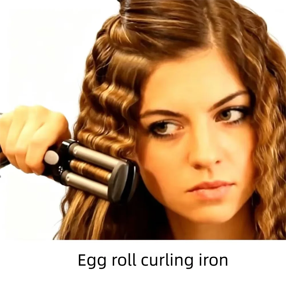 Women's Anti-Scald Corrugated Hair Crimper Beach Wave Iron Water Ripple Hair Plank Curler Modeler for Styling