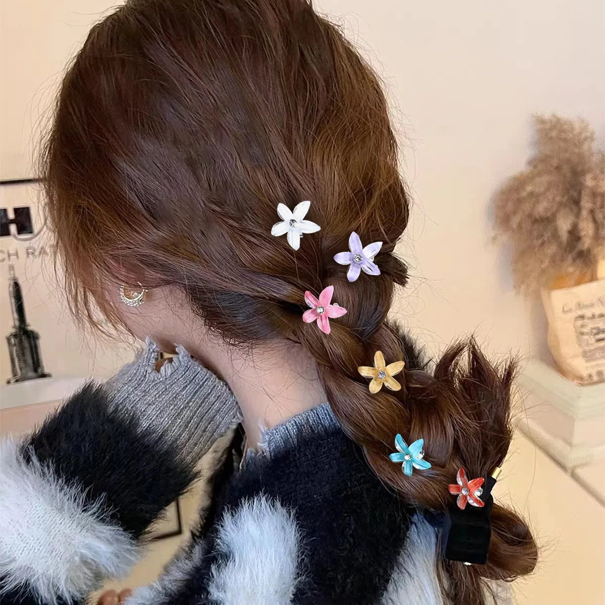 New Kids Mini Hair Clips For Girls Hair Accessories Braided Hair Hairpin Small Flower Sweet Women Fashion Decoration Barrettes