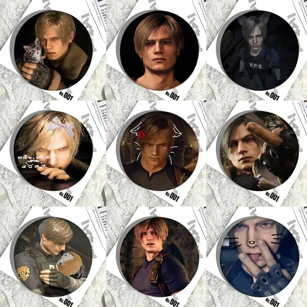 Süße H-Leon Kennedy-S Abzeichen Weißblech Soft Button Pin Brosche Metall Abzeichen Custom Schmuck Zubehör Hut Tasche Revers