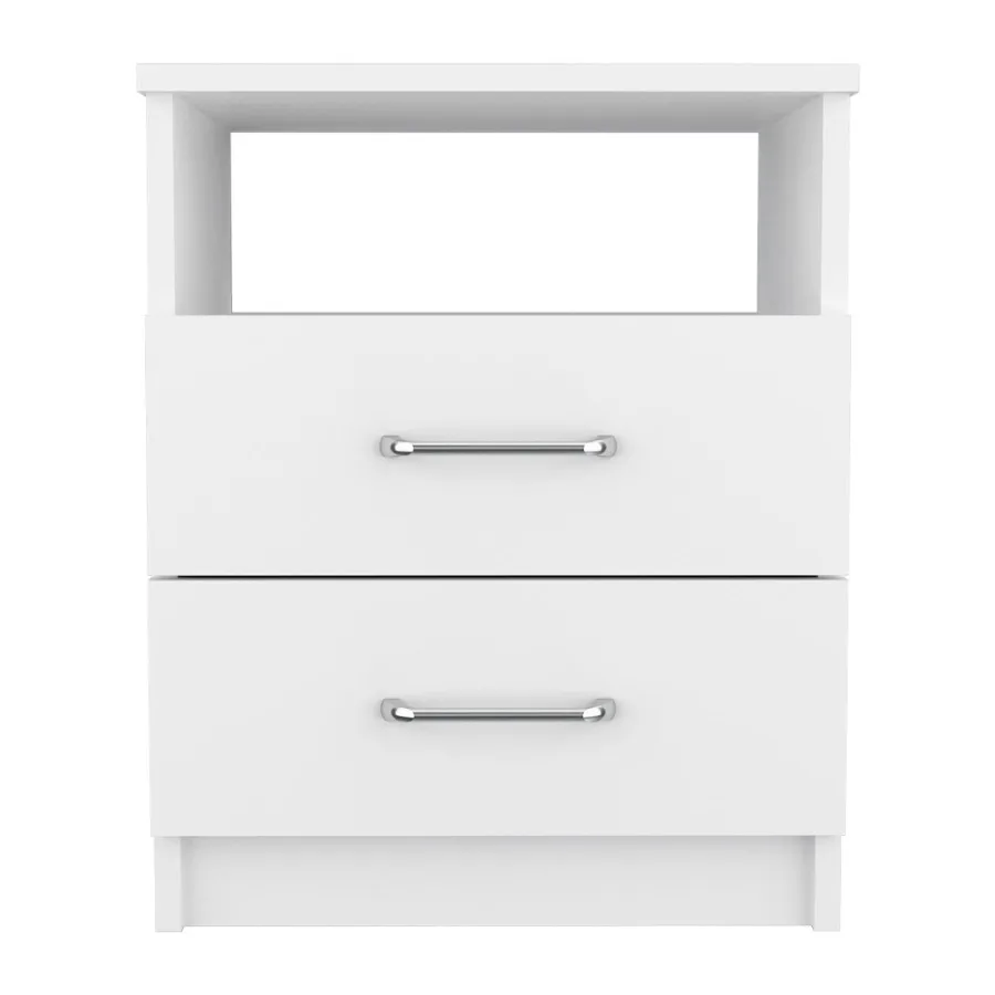 Brookeline 2-Drawer 1-Shelf Rectangle Nightstand White