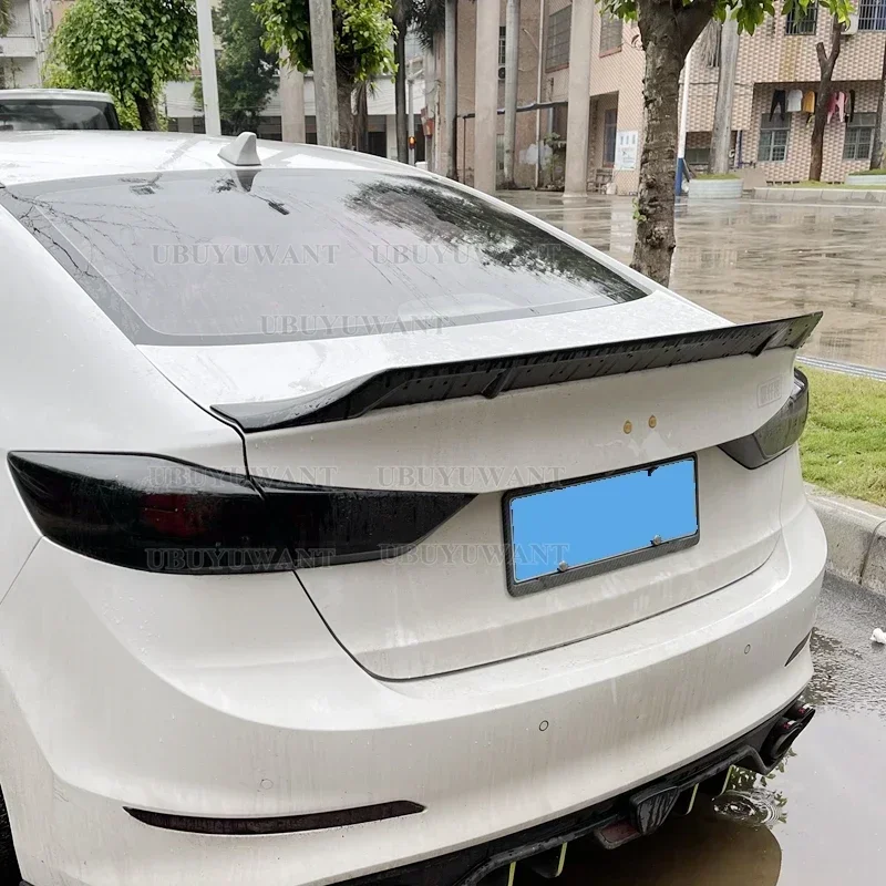 For Hyundai Elantra 2017 2018 2019 Rear Trunk Lid Car Spoiler Tail Wings ABS Material Tuning Exterior Accessories Parts
