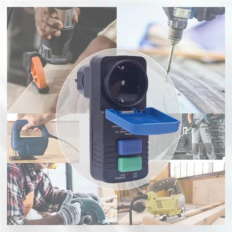 AT21-Secure Connector For Anti-Electric Shock Personal Safety Protection Adapter Plug PRCD Socket FI Circuit Breaker 30Ma EU Plu