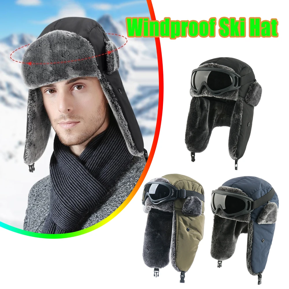 

Unisex Lenin Hat Winter Trapper Hat Waterproof Windproof Ski Hat Thick Ear Flap Outdoor Snowboarding Flying Extreme Cold Weather