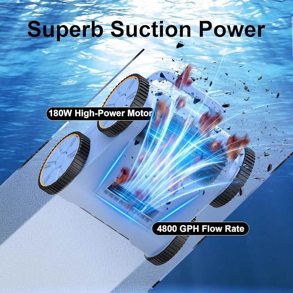 Робот-пылесос для бассейна Seauto SAT20 2025 года, автоматический пылесос для стен и пола, надземный подземный бассейн, 180 минут, эхолот, время работы