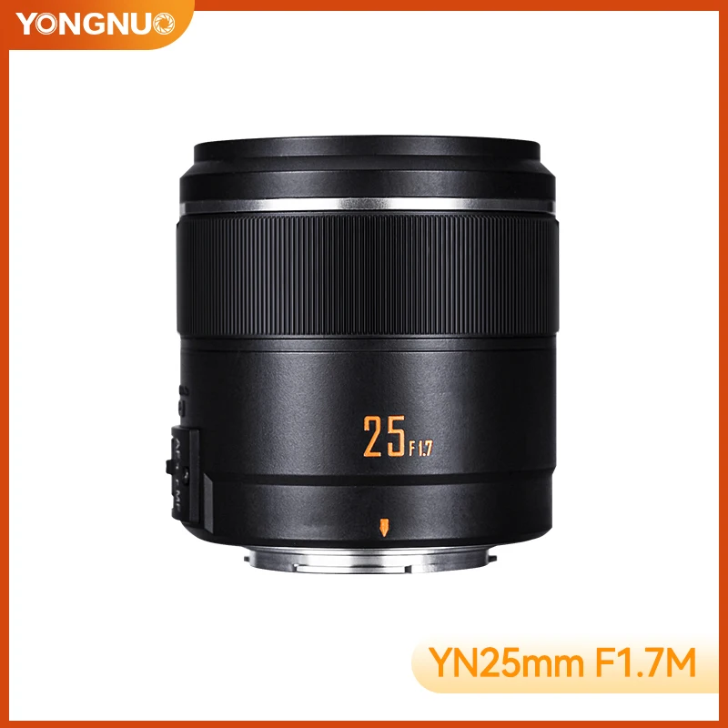 YONGNUO M4/3 Mount Camera Lens YN25mm F1.7M Large Aperture AF/MF Standard Prime Lens For Panasonic Olympus G95 GF9 GX9