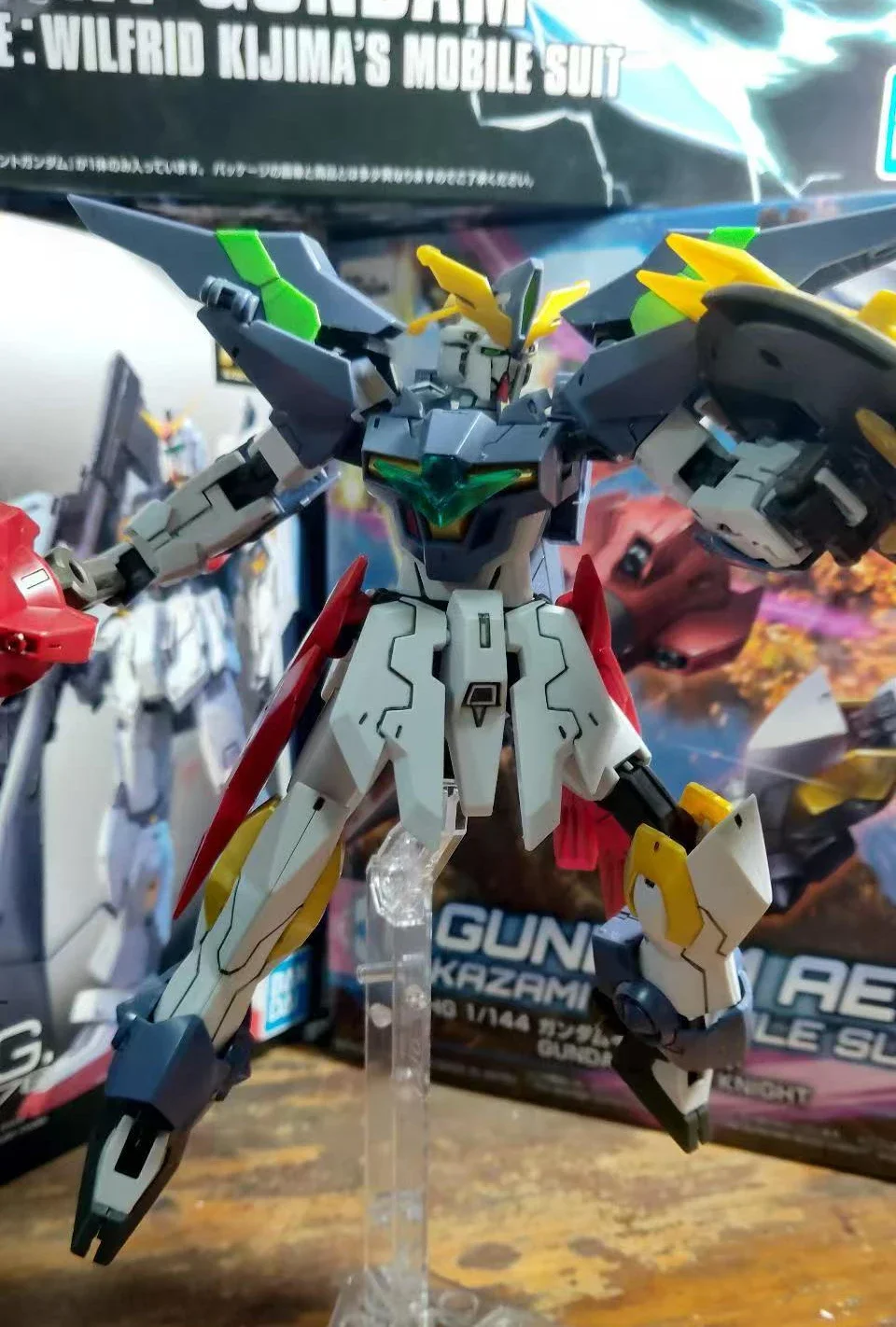 En Stock BANDAI Original Build DIvers Re:RISE 2a temporada GAT-X303K Gundam Aegis Knight HGBD:R 1/144 juguetes de modelos ensamblados regalos