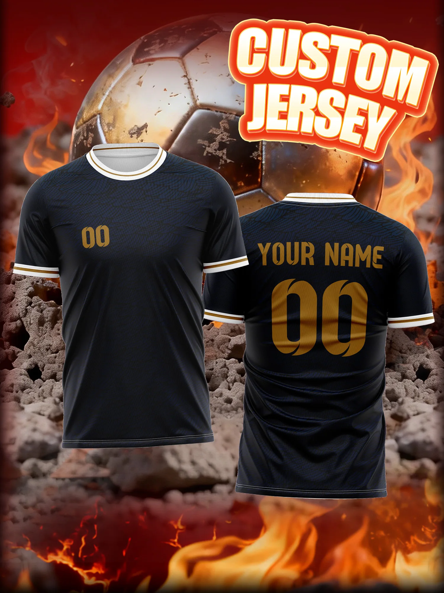 Camiseta de Fútbol Personalizada con Número e Imagen, Malla Transpirable, Ropa Deportiva de Alta Ventilación