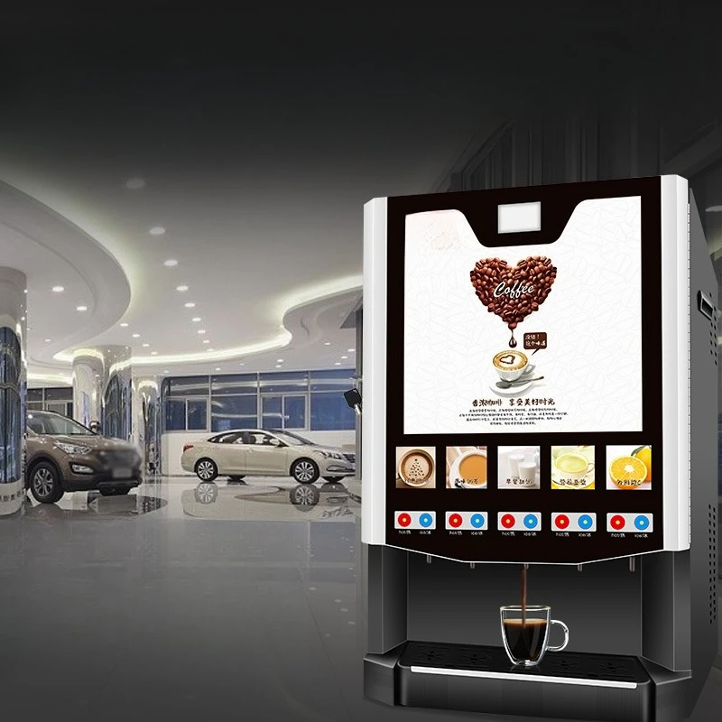 

F605 automatic coffee machine, commercial five-mouth buffet instant milk beverage all-in-one machine