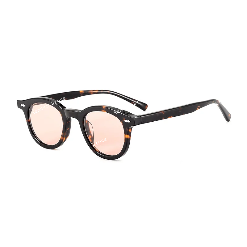 Montura de anteojos vintage hecha a mano con montura para miopía para hombres, cara grande, gafas de sol con montura negra