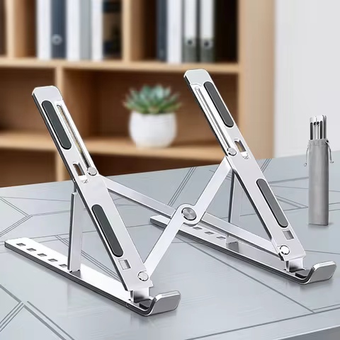 Adjustable Aluminum Alloy Foldable Laptop Holder Stand — best budget aluminum-style pick