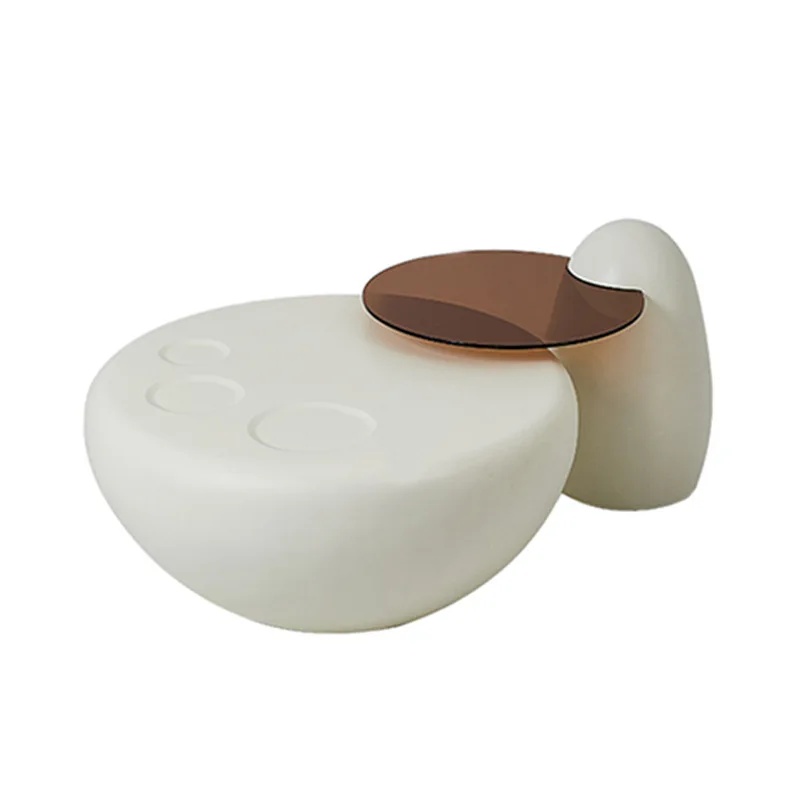 

Cream style, coffee table, modern Internet celebrity living room, round, cat scratching, combination, light luxury