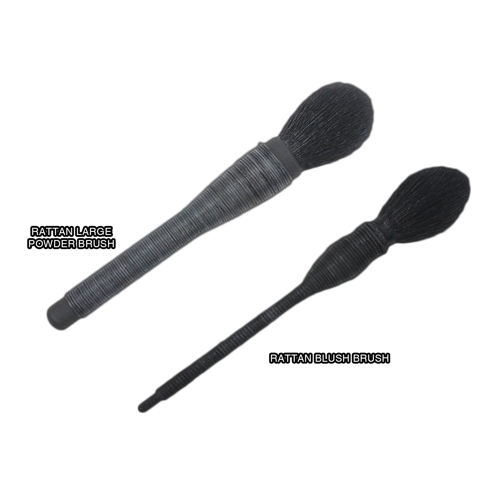 1PCS Black Animal Hair Makeup Brush Crafted with Rattan Sheep WoolEnhance Your Personal Charm with Exquisite Makeup Application