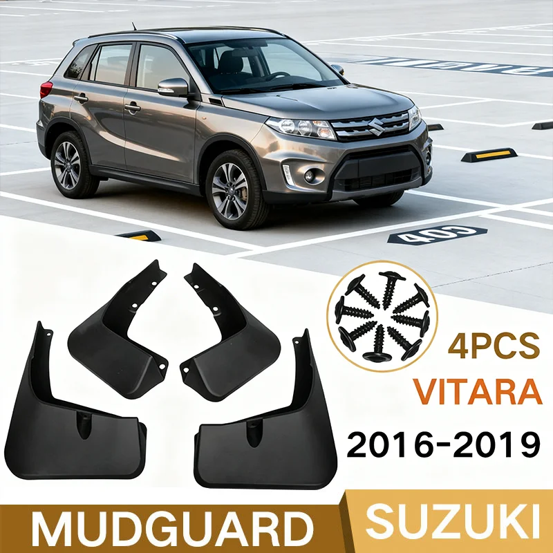 

Брызговики на крылья для Suzuki Vitra 2016-2019 2017 2018, крылья VITARA, внешняя мягкая резиновая плитка на крыло автомобиля