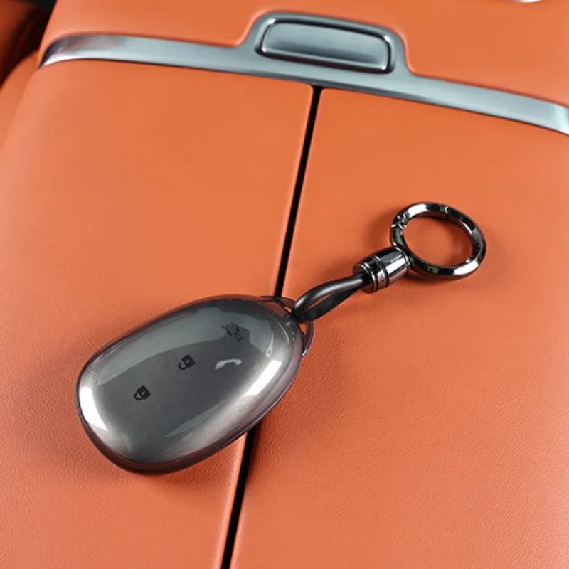 For Changan Qiyuan Q07 A07 Q05 A06 TPU Full Wrap Soft NFC Card Key Cover Transparent Shell Anti-Scratch Remote Key Fob Protector
