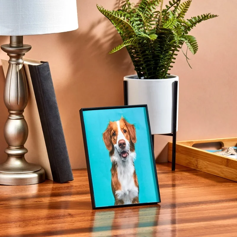 

5x7 Front Loading Tabletop / Wall Picture Frame, Black (4 pack)