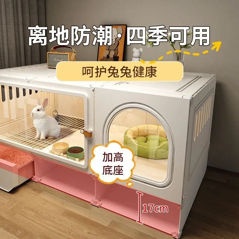 Konijnenkooi huishoudelijke villa automatische mestreiniging extra groot luxe nest konijnenhuis huisdier huisdier kast