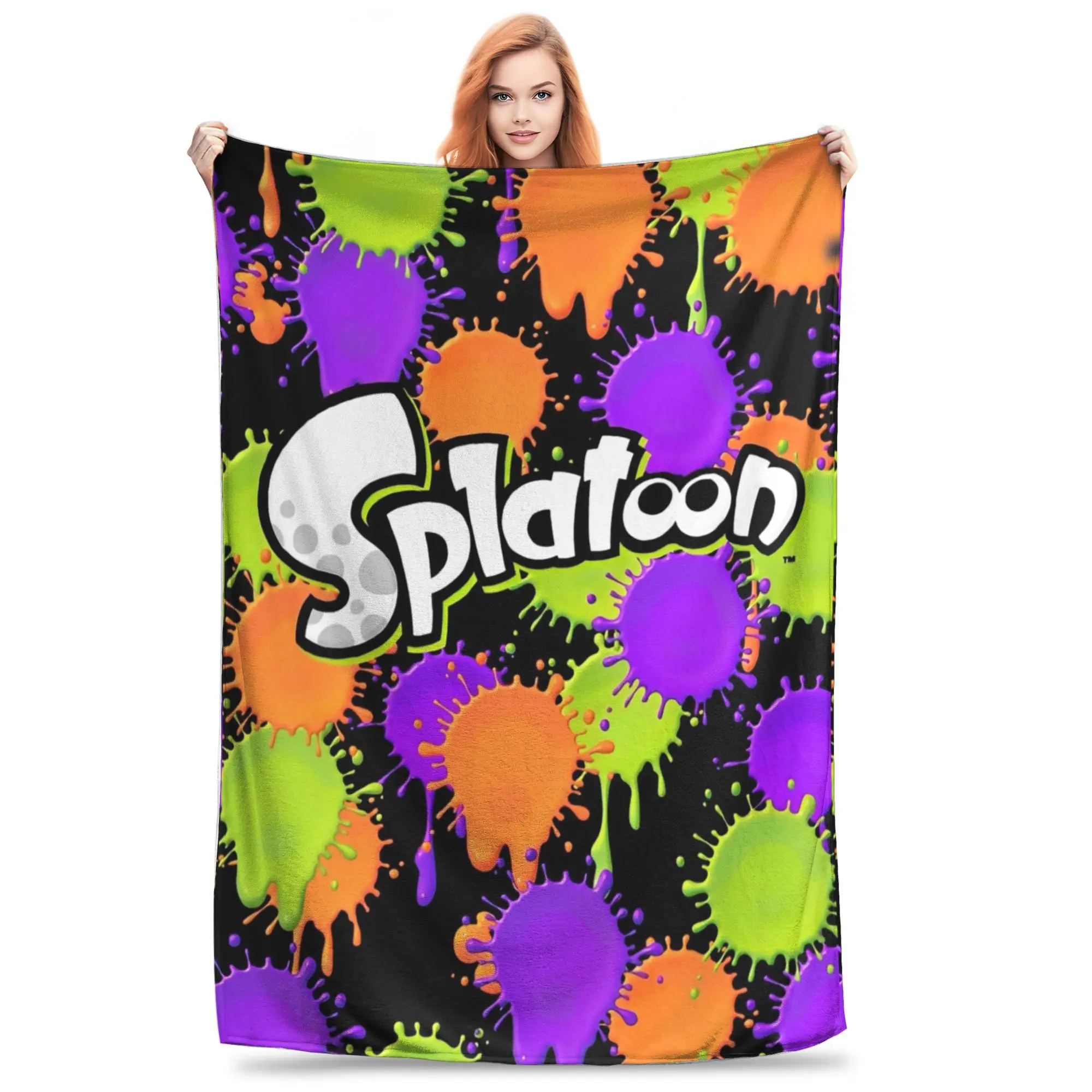 

Одеяло Splatoon Shoot для видеоигр, многоразмерные мягкие и легкие пледы для дивана, дивана и кровати