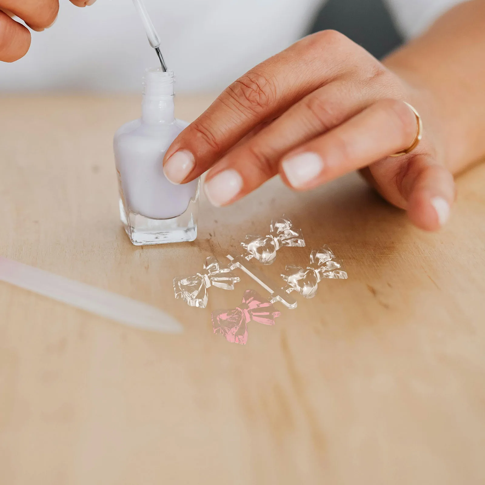 Tablero de exhibición de Color para práctica de uñas, lazo transparente, esmalte de entrenamiento artístico, tarjetas de muestra, accesorio de manicura, 120 Uds.