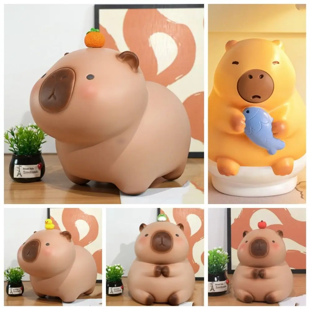 Capybara Capybara Piggy Bank กันน้ําตกแต่ง Crayon Capybara Piggy Bank ไวนิลความจุขนาดใหญ่ตู้เซฟ