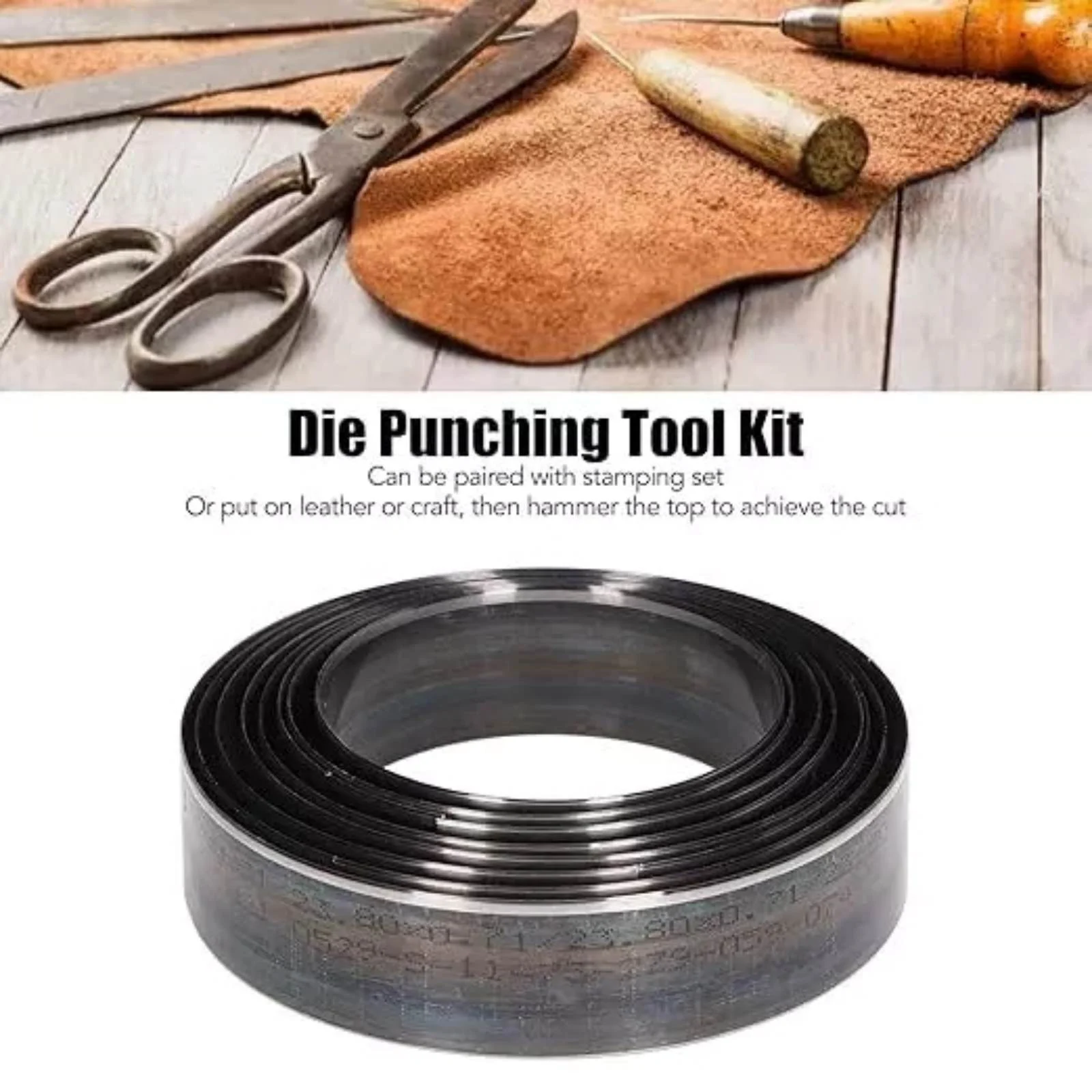 8Pcs Sharp Leather Cutting Die Leather Circle Stencil Cutter Mold Round Hollow Hole Punch Set Paper Leather Craft Punching Tools