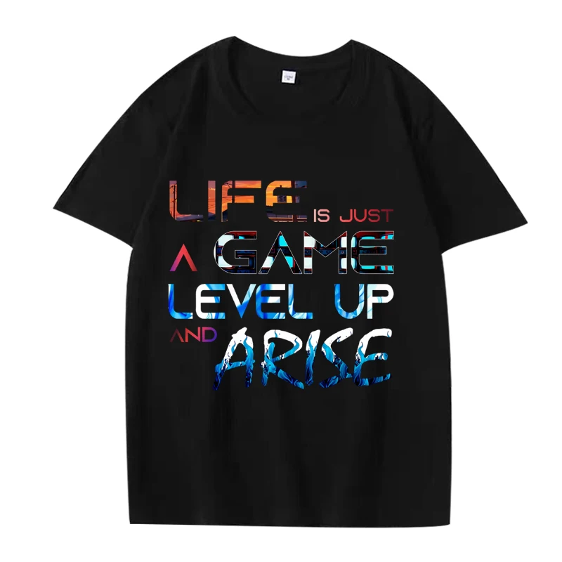 

Solo Leveling Arise Aesthetic T Shirt men women Oversized 100% Cotton Hot sale short sleeve Summer print Unisex plus size tops