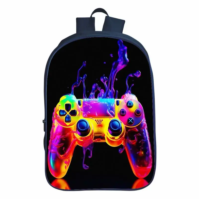 3D Print GamePad Backpack Kids cartoon Pattern Backpacks Boy Girl Funny Game Schoolbag Student Mochila Multiple sizes