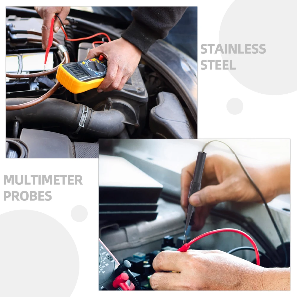 

8pcs Multimeter Probes 0.7MM Stainless Steel Test Probe Tips Automotive Back Needle Electrical Testing Lead Kits