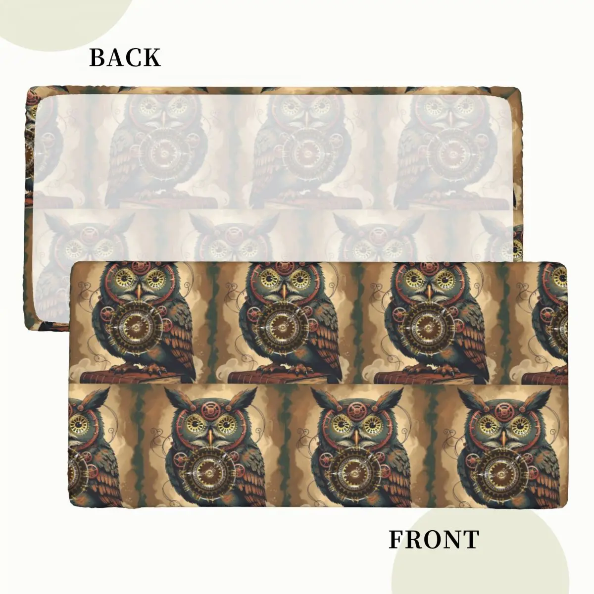 Steampunk Owl With Clock And Gears Custom Rectangular Tablecloth Oilproof Table Cover for Dining Events Table Cloth