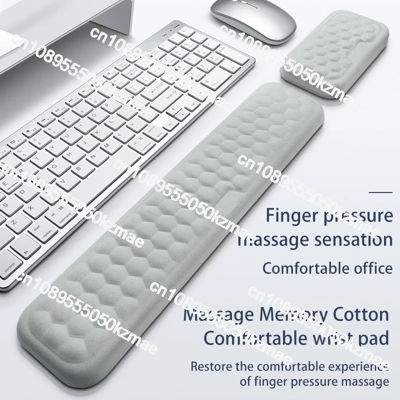 Memory Foam Wrist Rest Mouse Pad Set Ergonomic Design for Office PC Gaming Wrist Protection