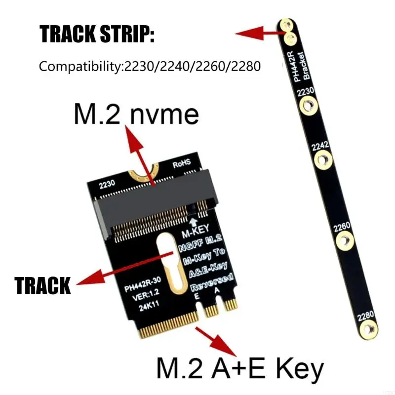 U55C Efficient M.2 NGFF NVME SSDs to M.2 Key Converters for Improved Computer Speed and Capacity