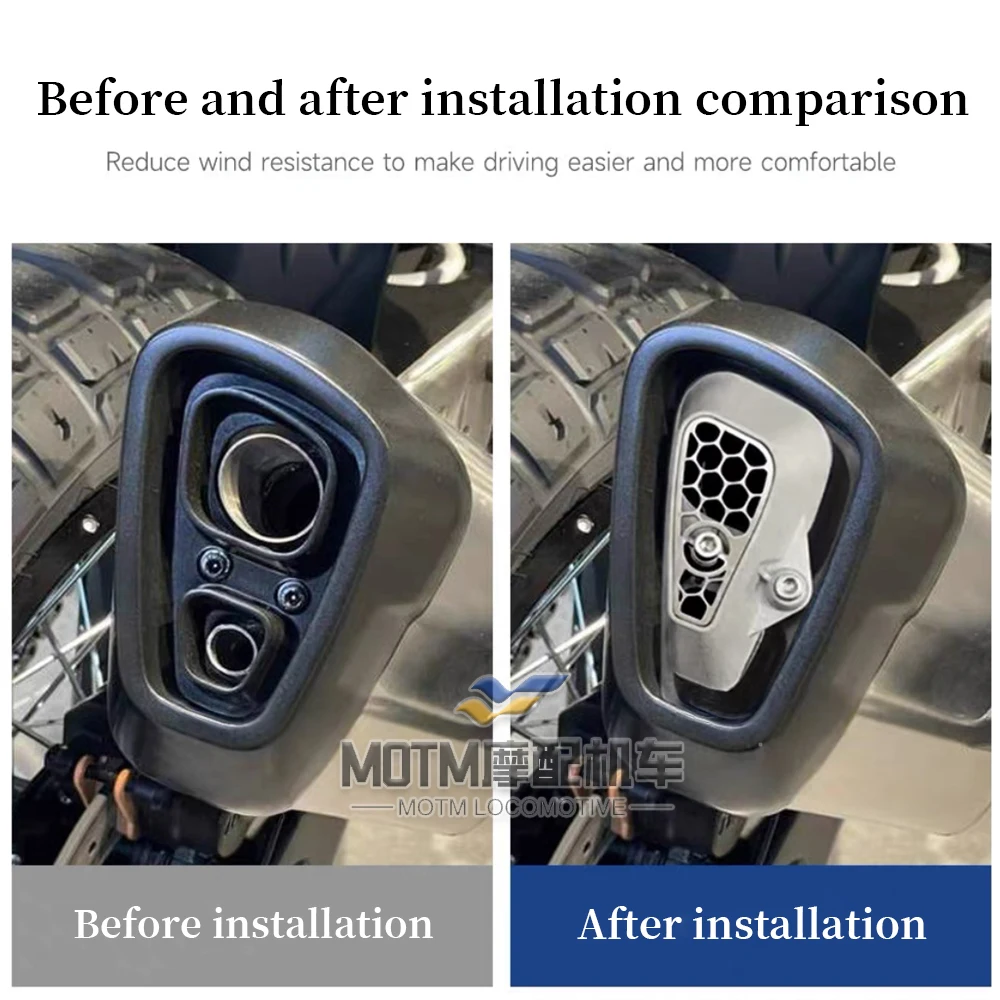 FOR Chunfeng 450MT Modified Exhaust Outlet Tailpiece Decorative Cover Aluminum Alloy Exhaust Air Guide Protection Cover