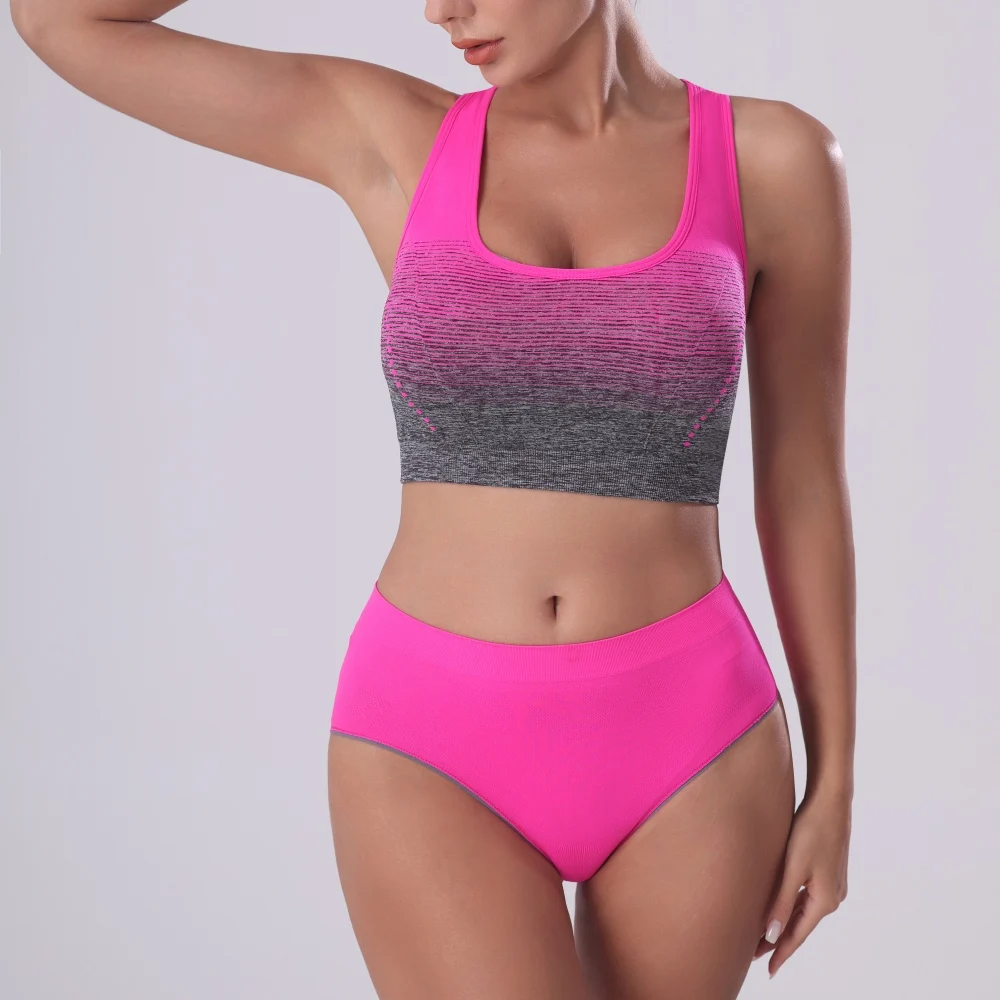 Dámská sportovní podprsenka na jógu s měkkým gradientem a střední oporou - náhled 4