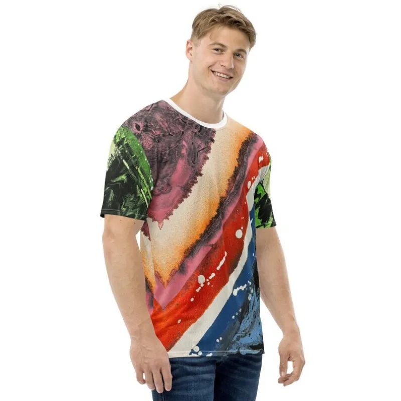 

Invincible Color-Galaxies Collide Art 3D Printed Short Sleeve - Men's Breathable T-Shirt - Everyday Casual Wear