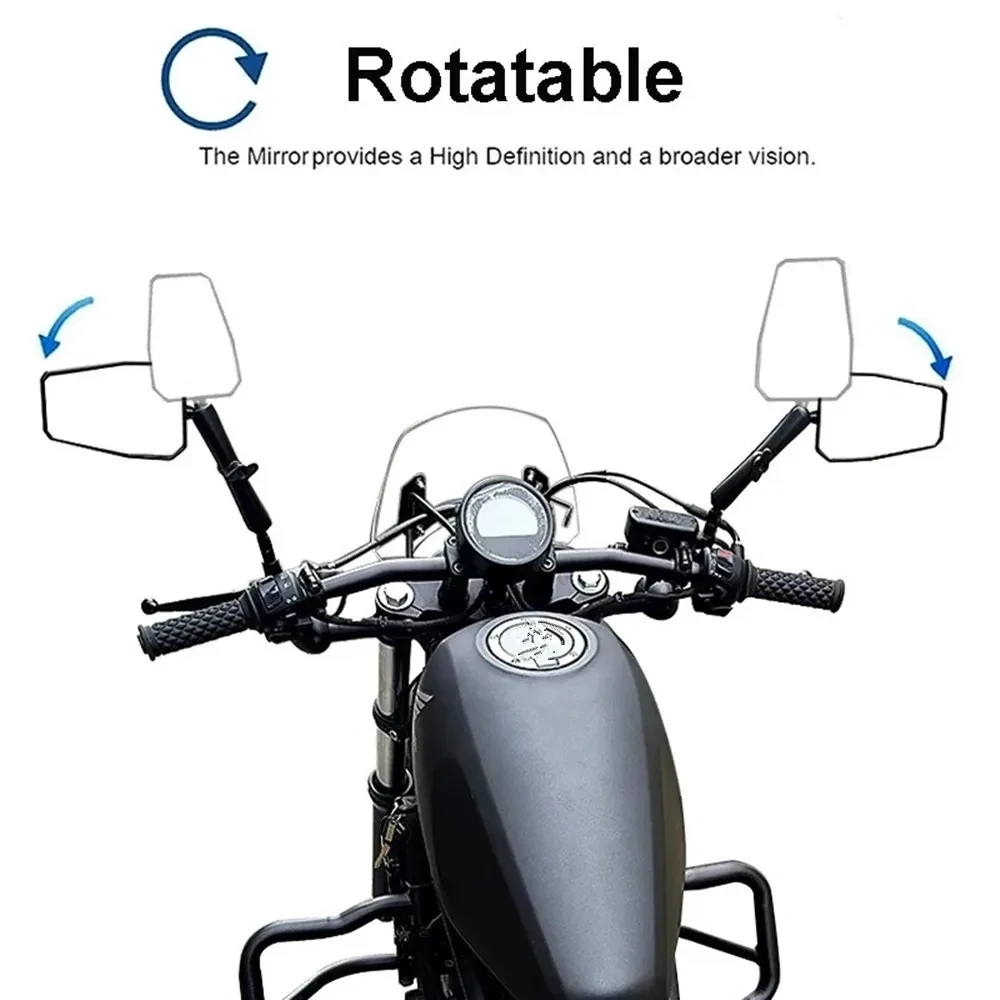 Motorcycle Parts Aluminum Universal Pair Rearview Mirror For BMW Harley KTM Suzuki Kawasaki Sport Rear View Mirror Dirt Pit Bike