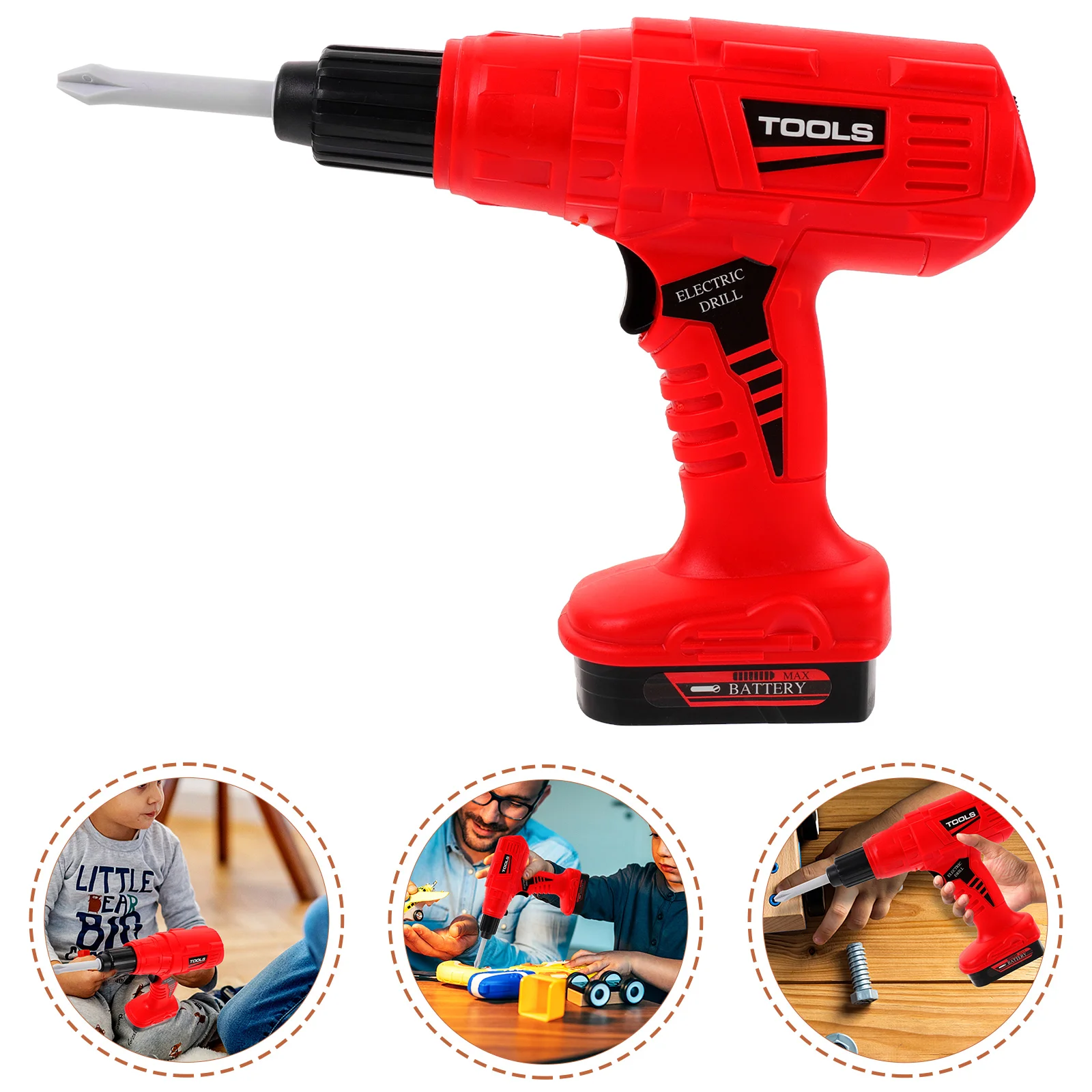 Electric Drill Toy Interesting Repair Wear-resistant Children Childrens Toys Portable Kids Plaything Plastic Children’s