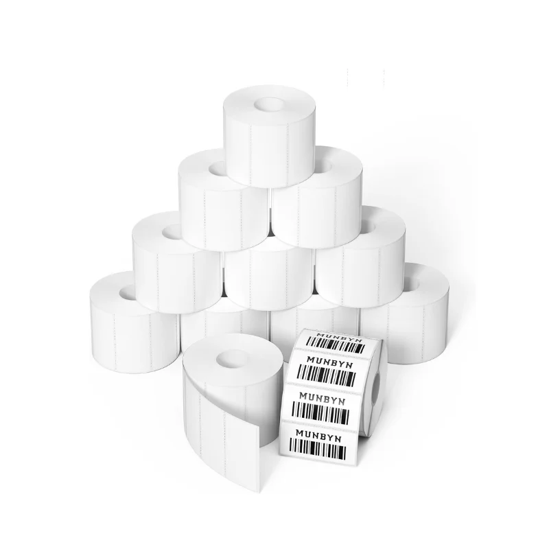 SINMARK White Sticker 3/6/10 Rolls Waterproof Paper Adhesive Label Anti-Oil Use for SK58 SK20 Mini Thermal Printer Tape