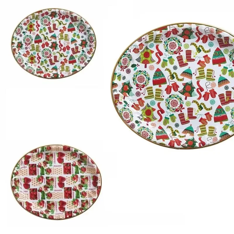for Customized color 49 * 40.5 cm square plastic printing fruit tray wedding snack candy tray