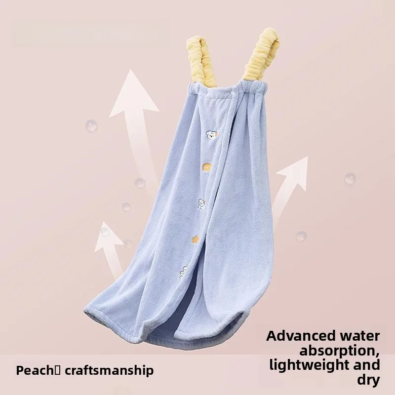 

Бархатное банное полотенце Coralline для девочек, банная юбка с персонажем мультфильма, шарф, завязанная ткань для ванны Dr, домашняя ткань для женщин и девочек