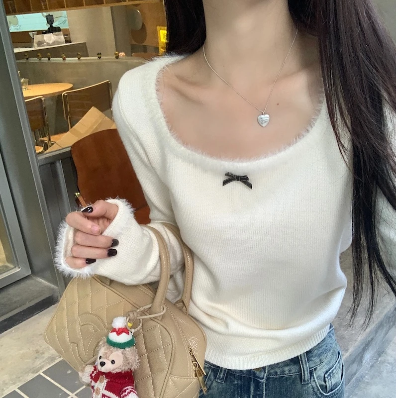 

Dalong Women's Sweater Unique Style No Pilling Winter Fashion Sweet Style Regular Fit Knitted Sweater Inner Wear Thickened ...