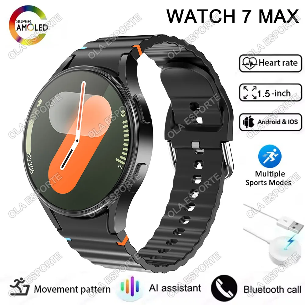 Watch7 Smart Watch Men Women HD Screen ECG+PPG BT Call Sleep Monitoring Sport Waterproof Fitness GPS Tracker SmartWatch 2025 New