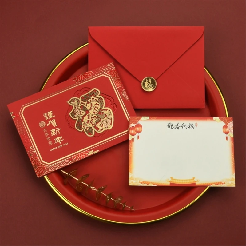 7pcs 3D Chinese New Year Greeting Cards 2025 Year Of The Snake Bright Greeting Cards For Various Ages And Occasion