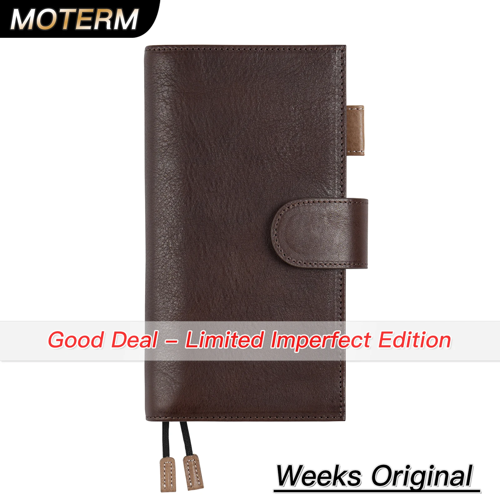 Limited Imperfect Moterm Original Weeks Cover for Hobo Week Full Grain Veg Tanned Leather Planner Genuine Cowhide Notebook Diary