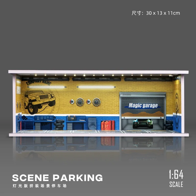 

Timemicro+MoreArt 1:64 workshop theme light version garage assembly scene